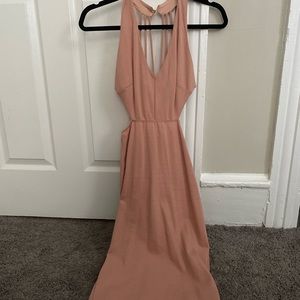 Blush midi dress